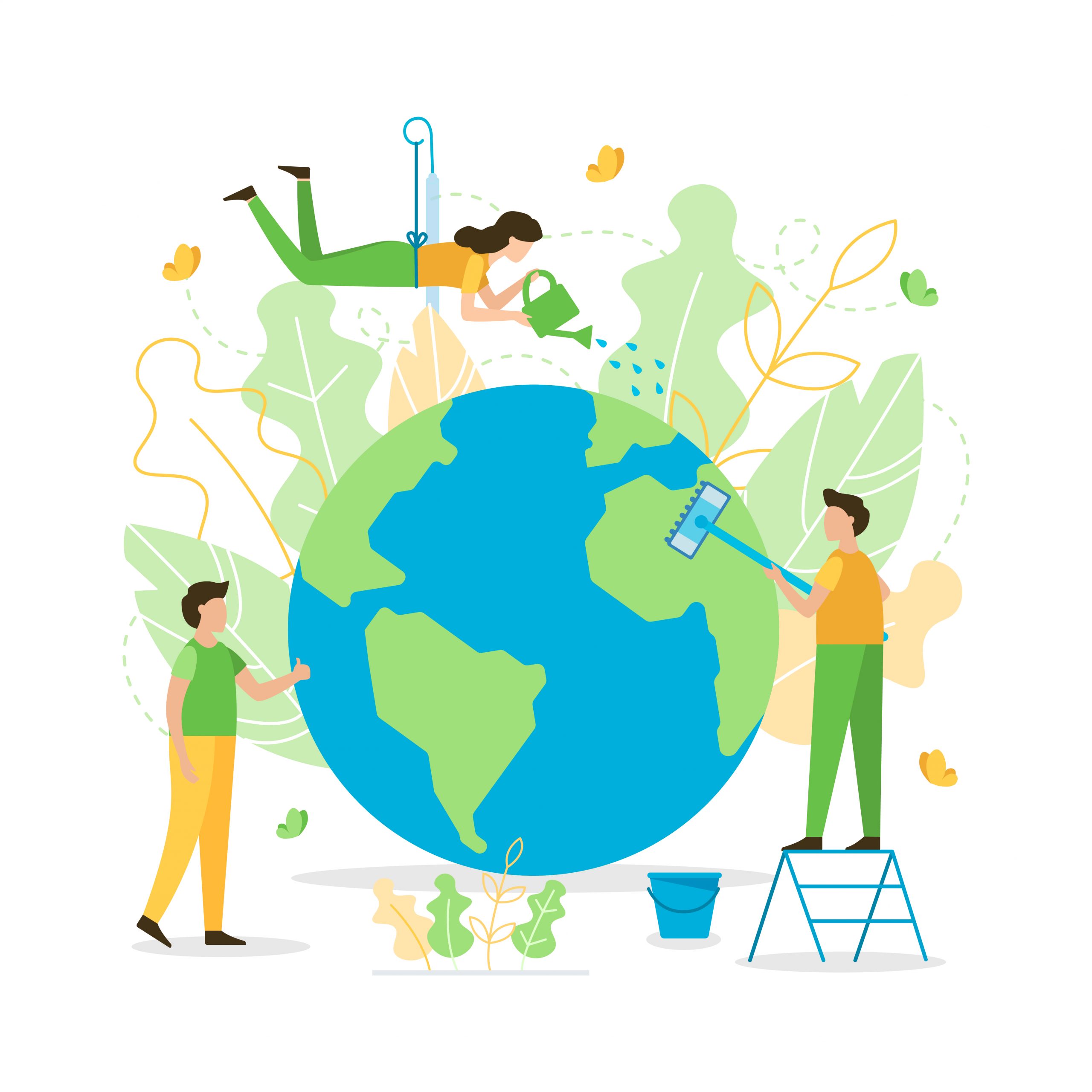 People,Care,About,Planet.,Clean,And,Water,It.,The,Concept